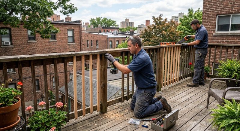 Balcony Post Repair in Redmond, WA